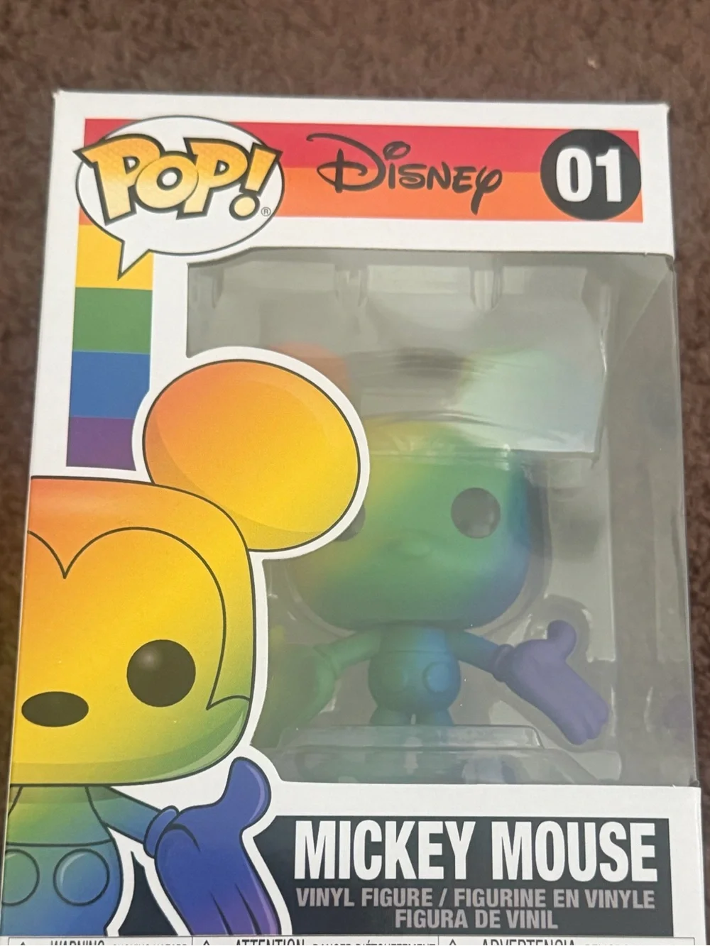 Disney POP! Rainbow Mickey Mouse Vinyl Figure New in Box